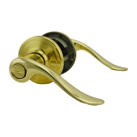 KWIKSET Tustin Lever Entry Door Lock with New Chassis SmartKey with 6AL Latch, RCS Strike Bright Brass Finish 740TNL-3S